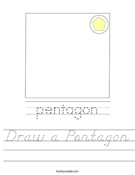 Draw a Pentagon Worksheet