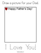 Draw a picture for your Dad Coloring Page
