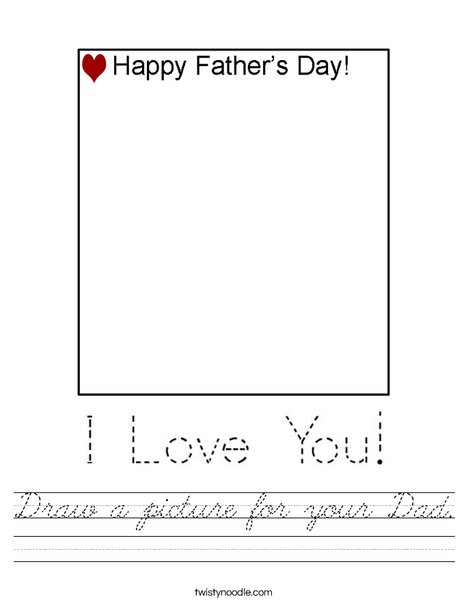 Draw a picture for your Dad. Worksheet