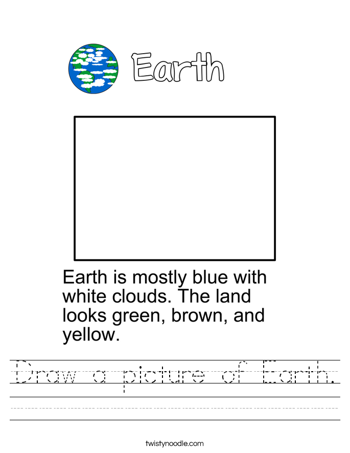 Draw a picture of Earth. Worksheet