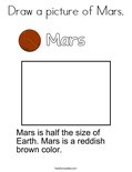 Draw a picture of Mars. Coloring Page