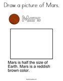 Draw a picture of Mars Coloring Page