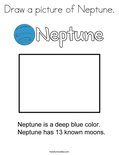 Draw a picture of Neptune. Coloring Page