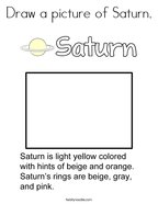 Draw a picture of Saturn Coloring Page