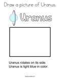 Draw a picture of Uranus. Coloring Page
