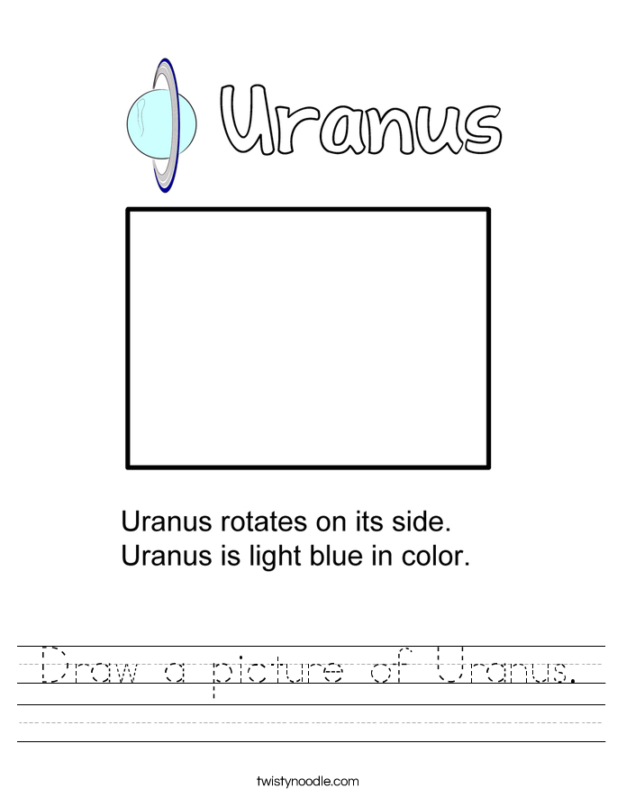 Draw a picture of Uranus. Worksheet