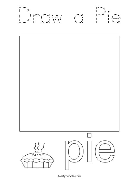 Draw a Pie Coloring Page