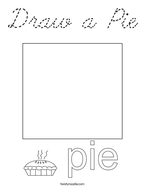 Draw a Pie Coloring Page