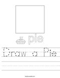 Draw a Pie Worksheet