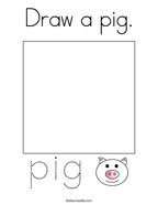 Draw a pig Coloring Page
