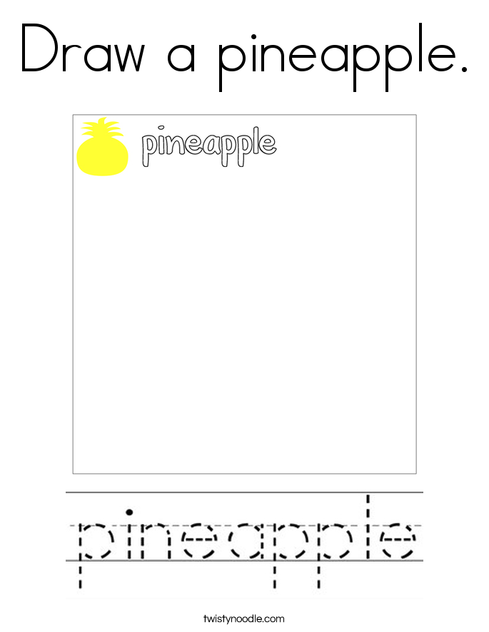 Draw a pineapple. Coloring Page