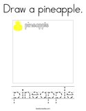 Draw a pineapple Coloring Page