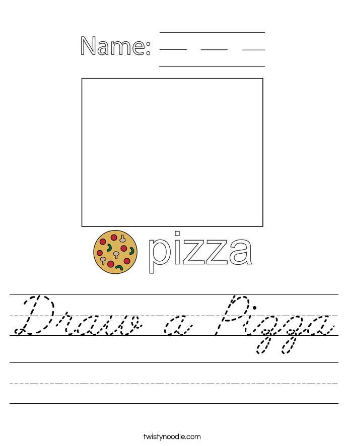 Draw a Pizza Worksheet
