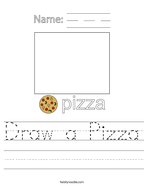 Draw a Pizza Handwriting Sheet