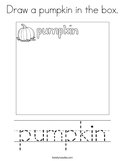 Draw a pumpkin in the box Coloring Page