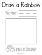 Draw a Rainbow Coloring Page