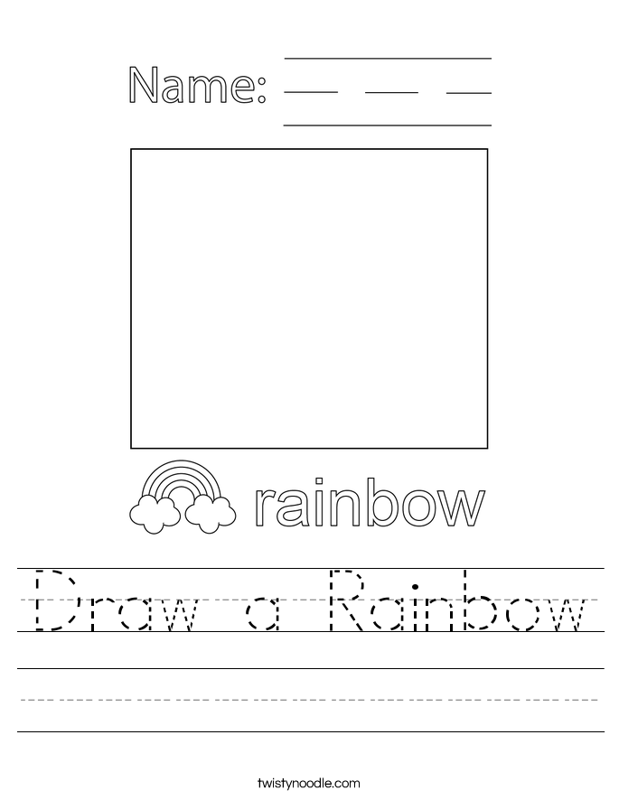 Draw a Rainbow Worksheet