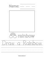 Draw a Rainbow Handwriting Sheet