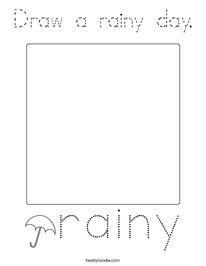 Draw a rainy day. Coloring Page