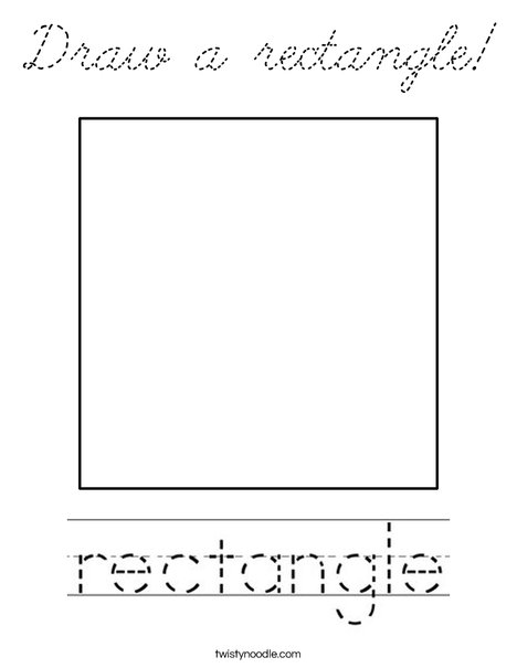 Draw a rectangle! Coloring Page