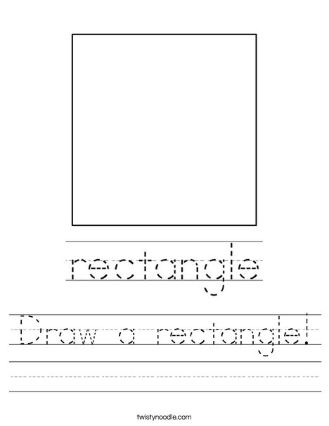 draw a rectangle worksheet  twisty noodle