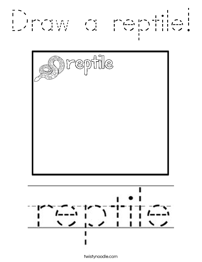 Draw a reptile! Coloring Page