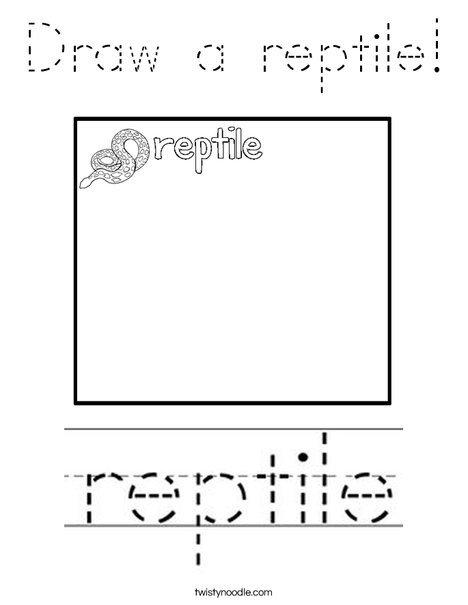 Draw a reptile! Coloring Page