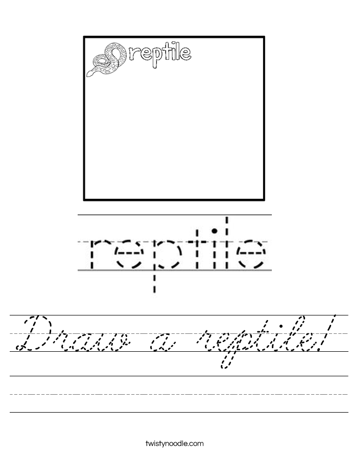 Draw a reptile! Worksheet
