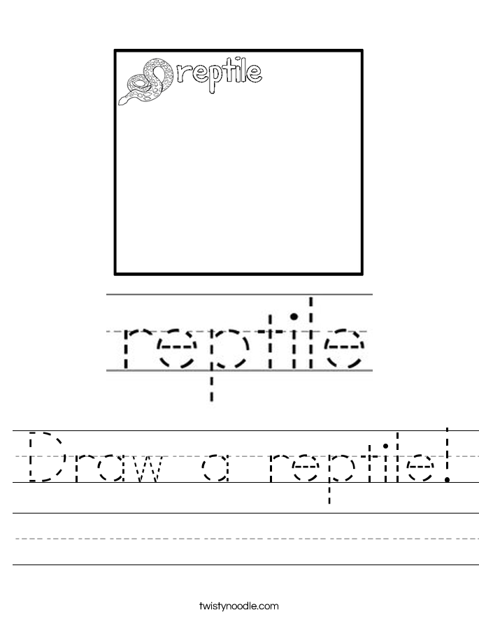 Draw a reptile! Worksheet