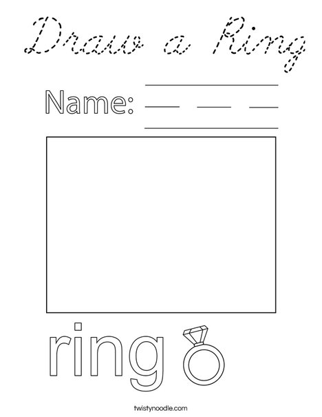 Draw a Ring Coloring Page