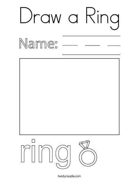 Draw a Ring Coloring Page