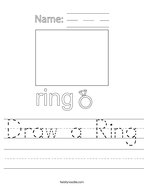 Draw a Ring Handwriting Sheet