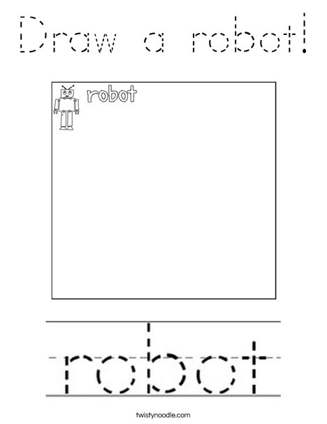 Draw a robot! Coloring Page