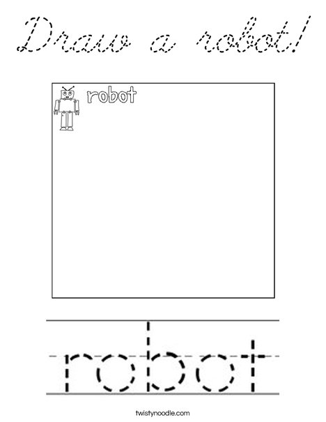 Draw a robot! Coloring Page