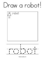 Draw a robot Coloring Page
