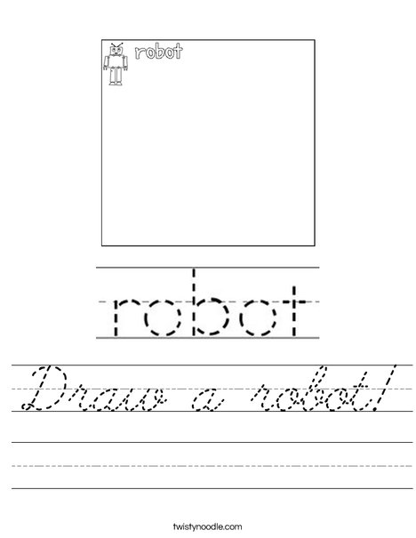 Draw a robot! Worksheet