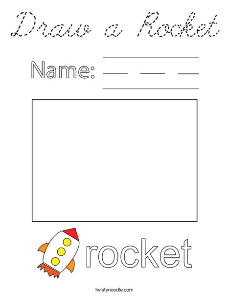 Draw a Rocket Coloring Page