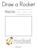 Draw a Rocket Coloring Page