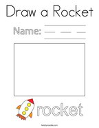 Draw a Rocket Coloring Page