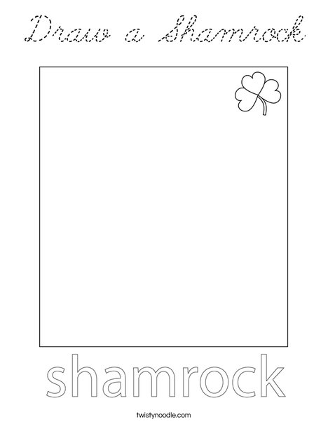 Draw a Shamrock Coloring Page