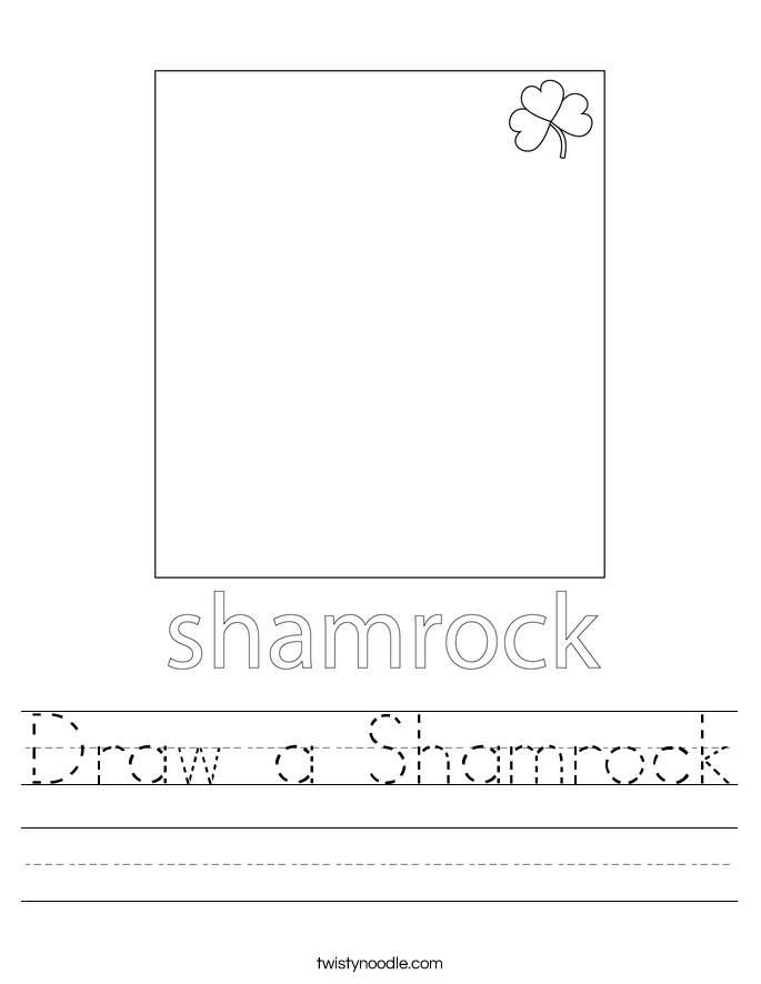 Draw a Shamrock Worksheet