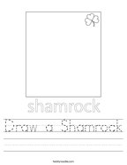 Draw a Shamrock Handwriting Sheet