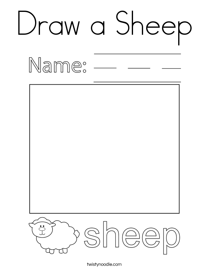 Draw a Sheep Coloring Page