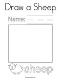 Draw a Sheep Coloring Page