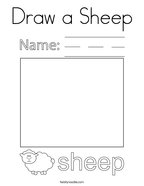 Draw a Sheep Coloring Page