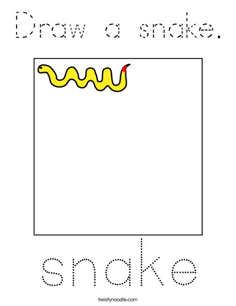 Draw a snake. Coloring Page