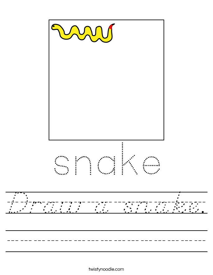 Draw a snake. Worksheet