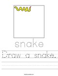 Draw a snake. Worksheet