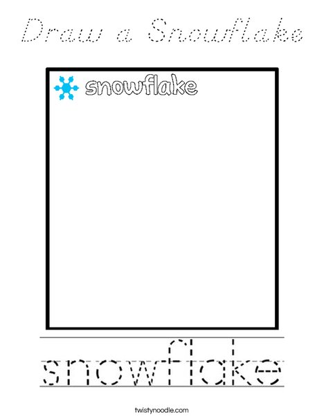 Draw a Snowflake Coloring Page