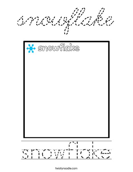 Draw a Snowflake Coloring Page